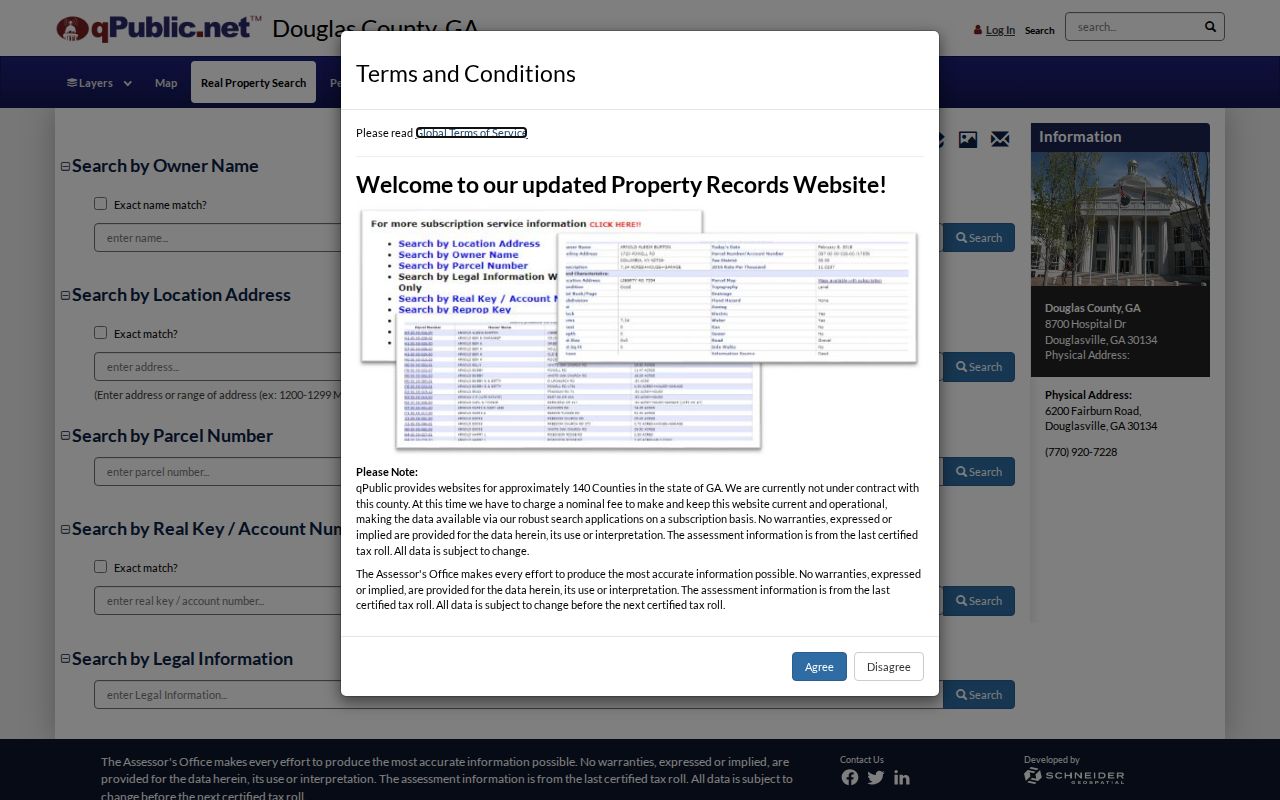 Douglasville residents directory QPublic property search